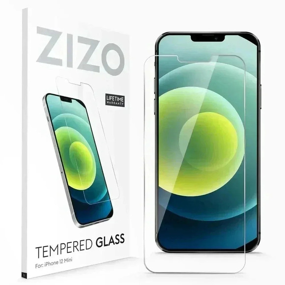 ZIZO Tempered Glass Screen Protector iPhone 12 Mini Clear Anti Scratch NEW - Picture 1 of 3